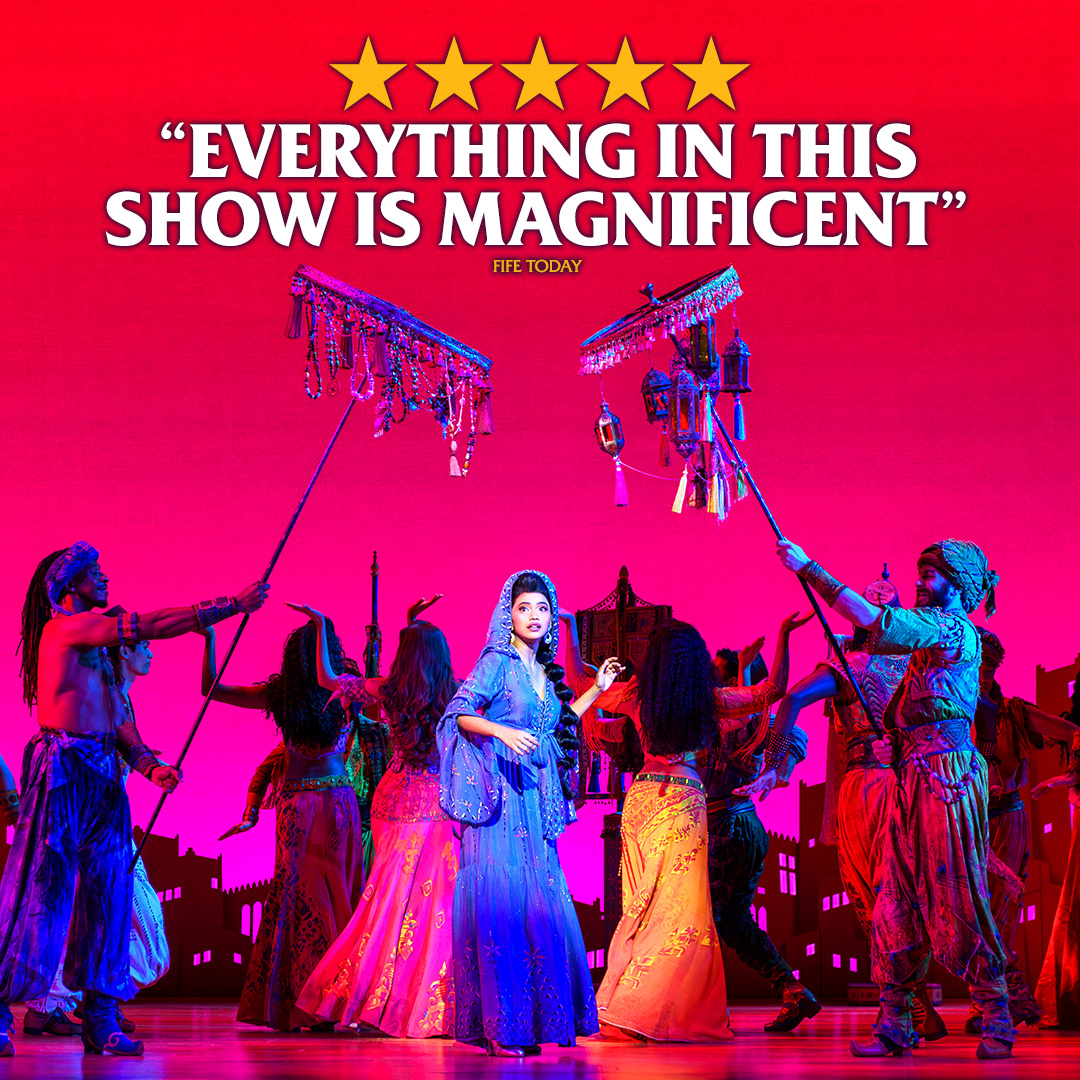 AladdinOnStage's tweet photo. 📣"SIMPLY PHENOMENAL" Edinburgh Evening News📣

🌟The reviews are in........🌟

Some great seats available for this weekend’s performances! Don’t miss out on the magic, must end at the Edinburgh Playhouse on 18 November. Book now! https://t.co/Wv3ZSkhHtn