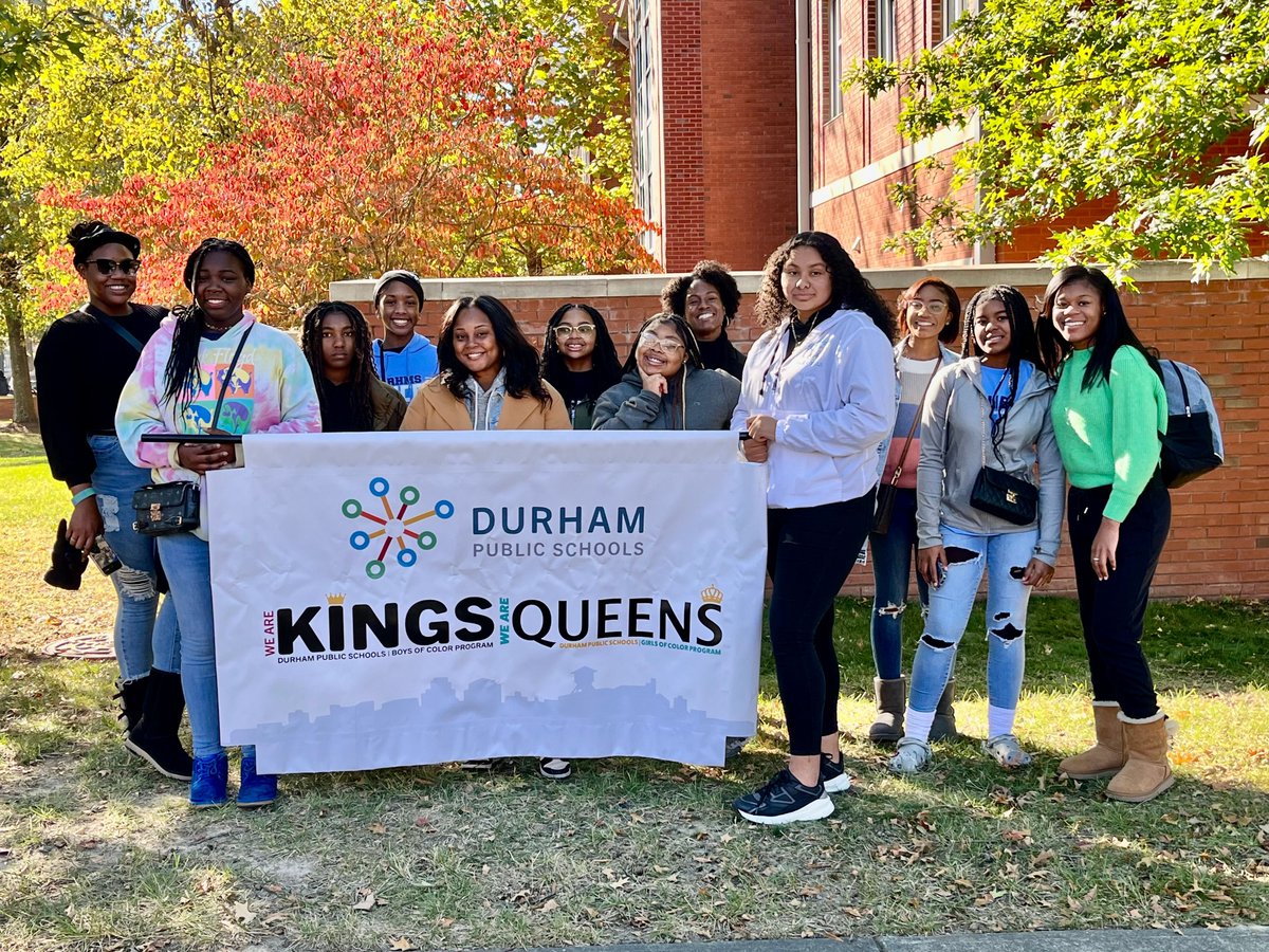 rogersherrmiddl's tweet photo. We are so proud of our queens for showing up at 8am on a Saturday morning to represent the We Are Queens program, Rogers-Herr, and DPS at the North Carolina Central University Homecoming parade! #RamsRock #WeAreDPS https://t.co/Wr548phPqv
