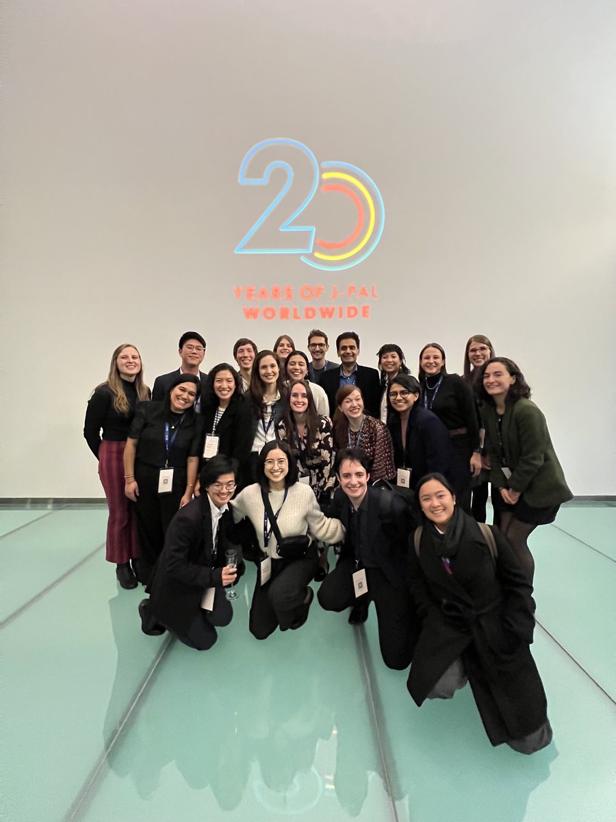 Last Friday, we celebrated #JPALat20 alongside our partners, researchers, staff &amp; alumni. We reflected on the progress made in improving lives through evidence—and looked ahead to innovations that can help us address emerging global challenges. See more: j-p.al/20th
