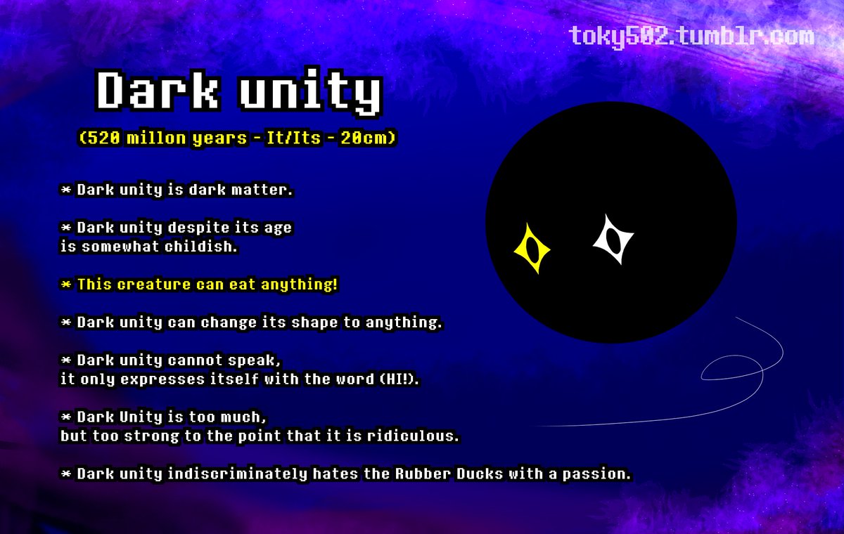 Toky502's tweet photo. Here the pet of the account, and annoying being of the alternate universe 502! β¨ see you, greetings! TOKY! β₯οΈ #UNITALE #Darkunity #MyOC #OCUnitale #UndertaleAU #UndertaleOc #Undertale https://t.co/RuM0oNhM2E