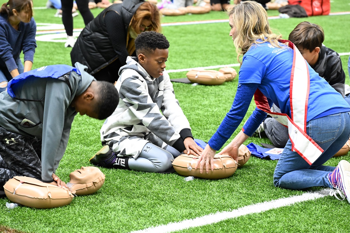 ScottBScanlon's tweet photo. #CycleNation raised $135,000 Sunday ADPRO Sports Training Center alongside Highmark Field, a joint effort of @American_Heart and @BuffaloBills that included Hands-on CPR training. https://t.co/RsZi9AcGpK