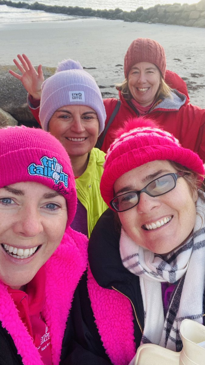 JoanneMurphy_'s tweet photo. ✨Embracing the sunshine this afternoon for the first of our winter dips in Galway Bay! 

It was a little chillier than expected but made the post dip treats much nicer 🤣🥶💪🏻 https://t.co/oxyrwveCqJ