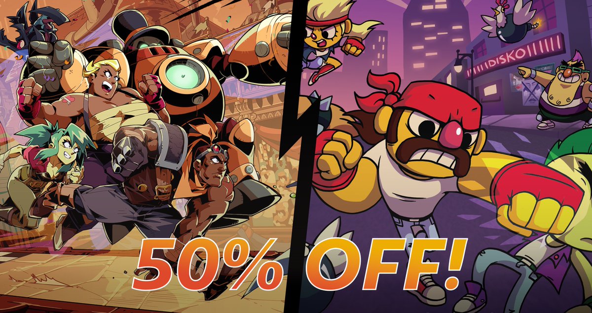 Speed Brawl and Big Action Mega Fight are 50% off on the @humblestore until 11/13! Better grab 'em while they're hot!! 🔥🔥 humblebundle.com/store/speed-br… humblebundle.com/store/big-acti…