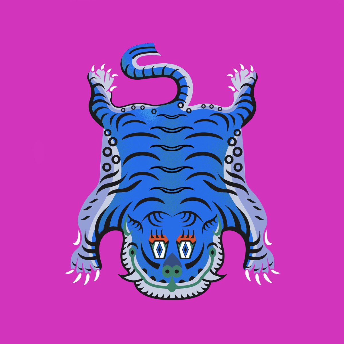 Tibetan tiger illustration. Created in Adobe Illustrator. Had a lot of fun making this dude! 🐯

#illustraiton #artist #digitalart #tiger #tigerart #graphicdesign #nft #nftart #blockchaintechnology