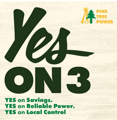 mainepeople's tweet image. Why vote YES on Question 3? Because its time for Maine to have local control of our power company...and to vote out CMP &amp;amp; Versant. #YesOn3 #PineTreePower”