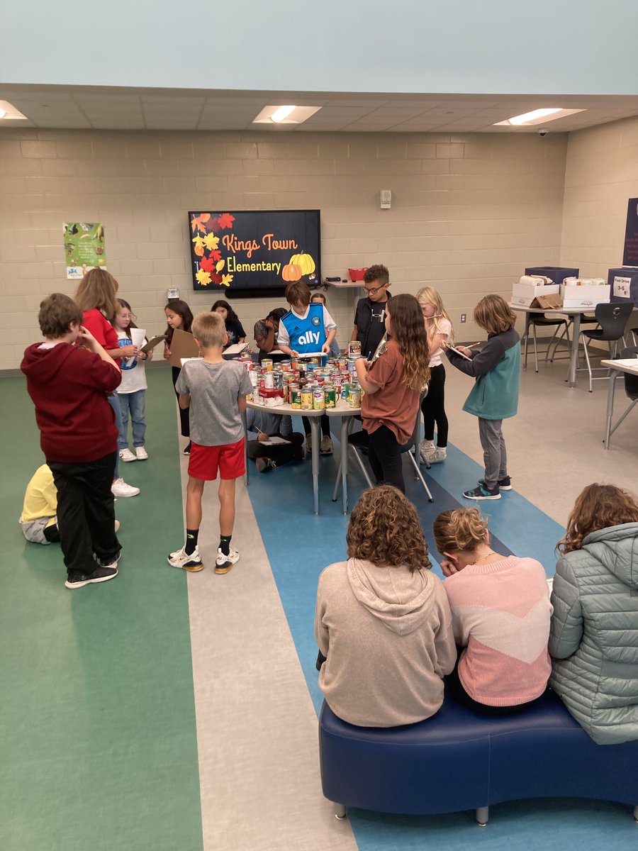 5th graders are solving real world math problems with the food donations KTES students donated for the Fort Mill Care Center #FMSDsteam. <a href="/FortMillSD/">Fort Mill School District</a>