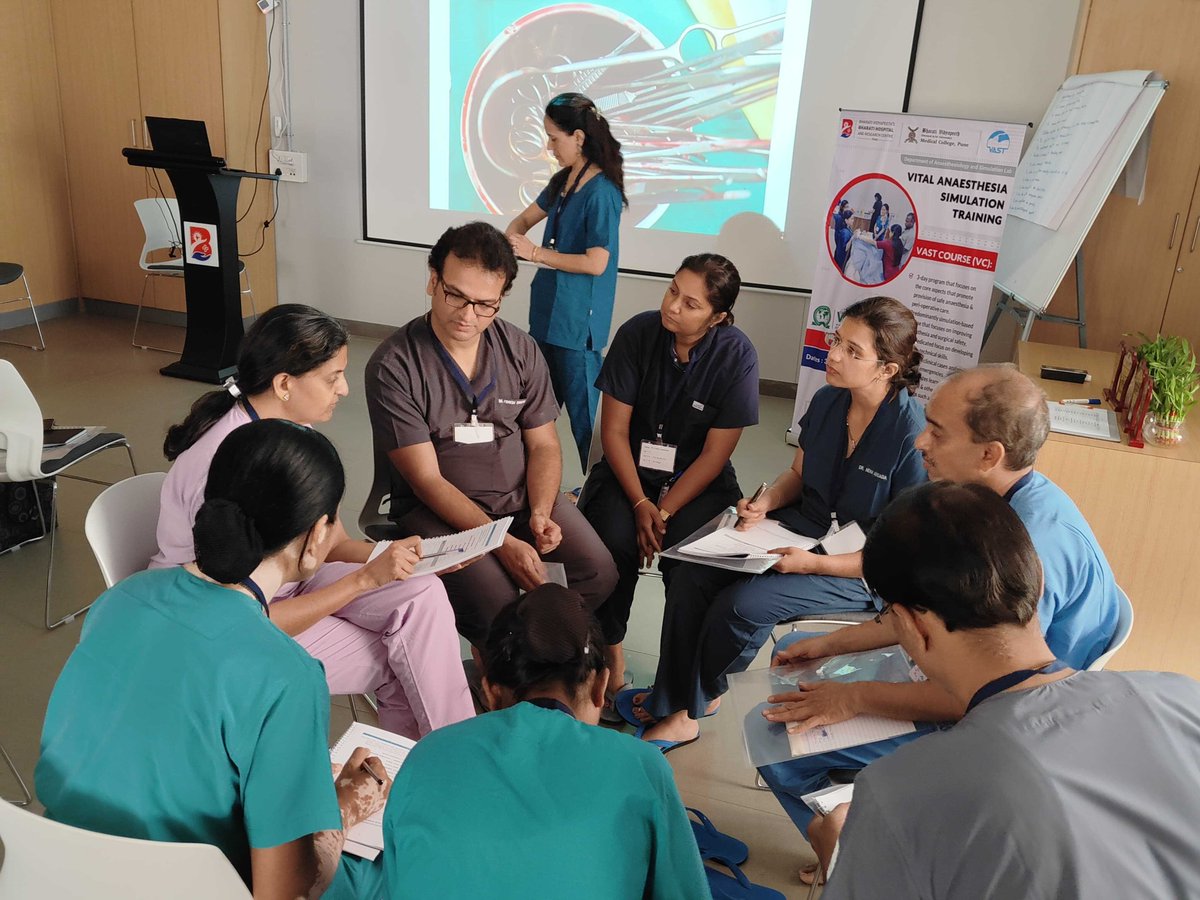 VASTLearning's tweet image. Congrats to the team in Pune, #India for a successful #VASTcourse at Bharati Vidyapeeth Campus! Special thanks to facilitators Kalyani Patil, Jui Lagoo &amp;amp; @VaibhaviUpadhye! #simulation #meded #anesthesia #globalhealth

@DalAnesthesia 
@CAS_IEF 
@wfsaorg 
@SAFE_courses 
@ASAGlobal