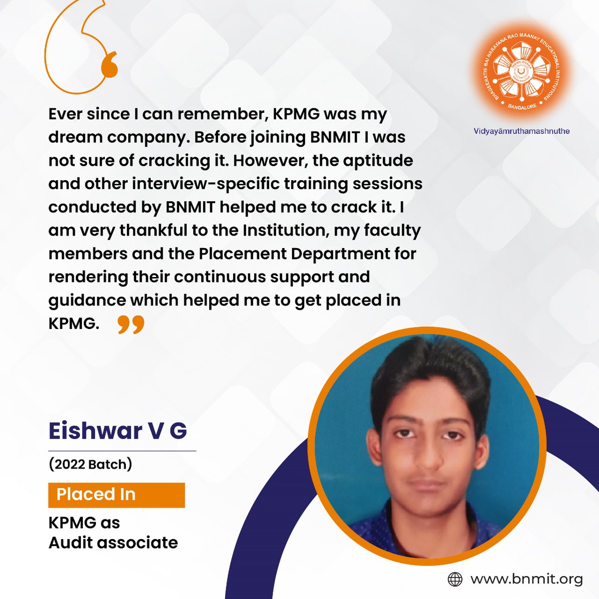 BNMTech's tweet photo. We are thrilled to have played a part in Eishwar V G's success story. 
We wish him continued success and growth professionally, and personally!#SuccessStory #AchievementUnlocked #ProfessionalGrowth
#PersonalSuccess #EishwarVG #Congratulations
#CareerMilestone #AmbitionFulfilled https://t.co/xIBAfJtY5v