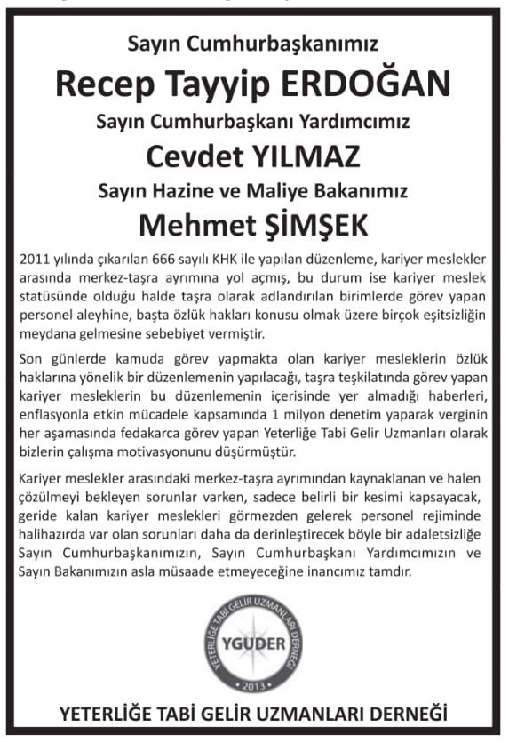 yguder2013's tweet photo. Verginin her aşamasında büyük bir oyuncu olan Yeterliğe Tabi Gelir Uzmanlığını tercih sebebi olmaktan uzaklaştıran uygulamalar son bulmalı, kariyer meslekler arasında adalet sağlanmalıdır.

#merkeztaşraayrımıhaksızlıktır

@_cevdetyilmaz @memetsimsek @SenturkBilal @AtaySalim https://t.co/Z73PH3ssxX