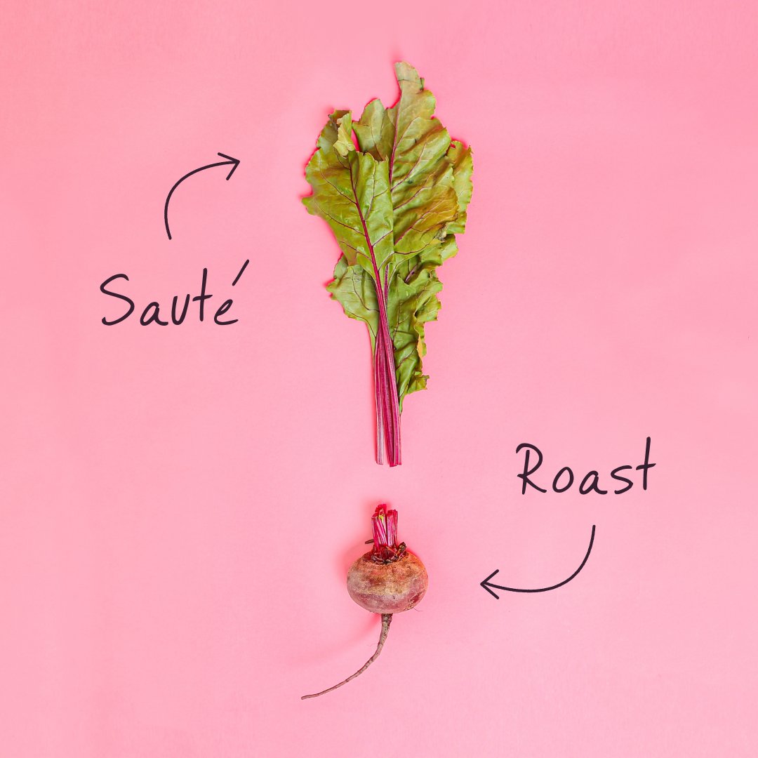 Beet the odds and don't leaf out the greens! 🌱 Cooking the whole beet from root to tip is a scrumptious AND food-waste-fighting way to enjoy these sweet and earthy veggies.