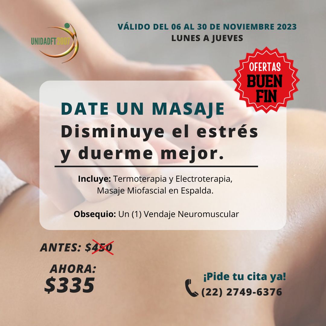 Unidadft2007's tweet photo. 📌ALIVIO CONTRA EL ESTRÉS Y ANSIEDAD 📌

🎁Llegó el mes del BUEN FIN y con ello traemos una promoción... 25% de descuento sobre un Masaje Miofascial en Espalda 🎁

📝Agenda tú cita!
📍 Calle 3B Sur 4311, Col. Huexotitla, 72534 Puebla.
☎️ WhatsApp 2227496376

#buenfin #Masajes https://t.co/Q3CjaijIRJ