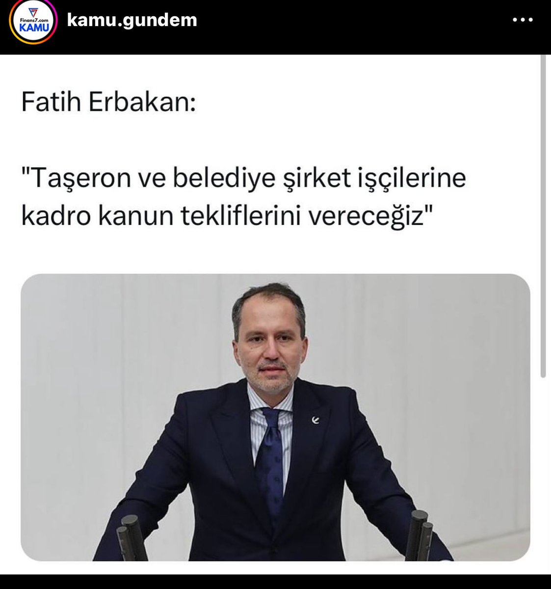 @_ozgedemir_ <a href="/Mustafa_Destici/">Mustafa Destici</a> <a href="/bbpgenelmerkez/">BÜYÜK BİRLİK PARTİSİ</a> Sayın <a href="/Mustafa_Destici/">Mustafa Destici</a>
Lütfen kamu oyunu yanıltmayın
BELEDİYE ŞİRKET İŞÇİLERİ
2018 yılında
Hileli imtiyazlı şirketlere aktarıldı
600 bin belediye şirket işçileri ve 3 MİLYON Ailelerinin ahını almayın
Şirket sömürü düzeni'dir
<a href="/RTErdogan/">Recep Tayyip Erdoğan</a>
<a href="/_cevdetyilmaz/">Cevdet Yılmaz</a>
#BelediyeKadrosuzCB