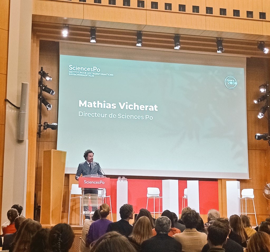 Ravie de participer au lancement de l'Institut de transformations environnementales de <a href="/sciencespo/">Sciences Po</a> avec nos partenaires #tiered <a href="/AgenceRecherche/">ANR - Agence nationale de la recherche</a> #France2030