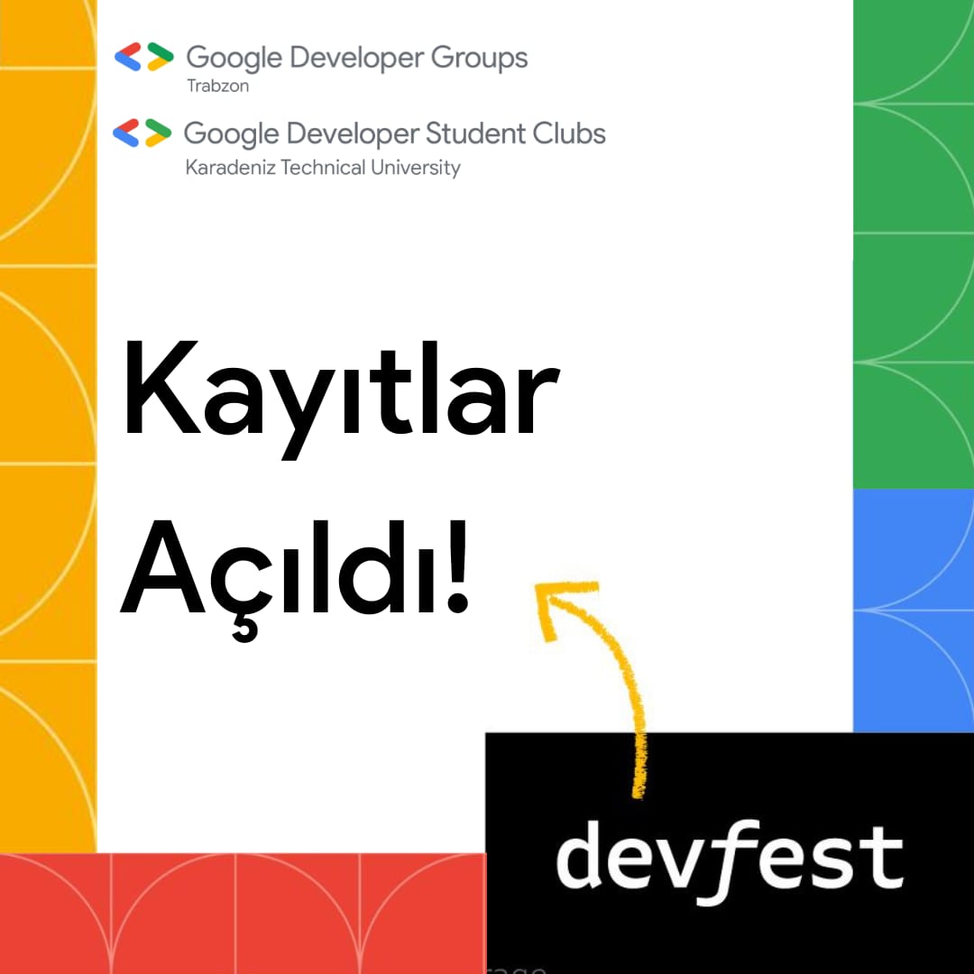 gdgoncampusktu's tweet image. Devfest Trabzon biletleri açıldı 🥳

Haydi cumartesi günkü heyecana sende dahil ol, alaninda uzman konuşmacilarla, birbirinden güzel çekilişler seni bekliyor 🎁🚀

🗓 11 Kasim Cumartesi 10:00 
📍 KTU Teknoloji Transferi Ofisi 

#devfest #googledevs @gdgturkey