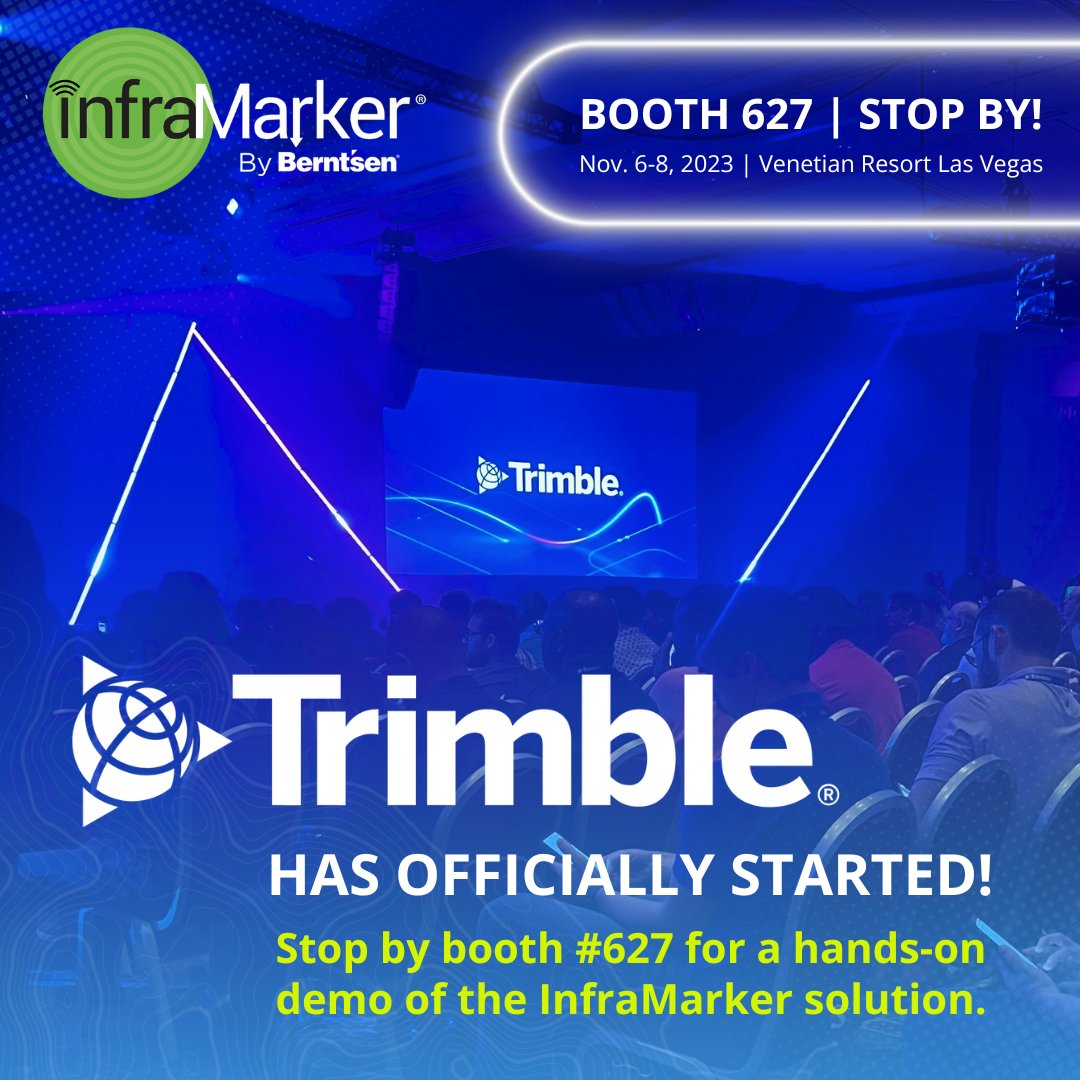 InfraMarker's tweet photo. 🌟 The wait is over! Trimble Dimensions 2023 has officially begun! 🎉

📍 Make your way to Booth 627 to see how we're pushing the boundaries of asset management with our cutting-edge InfraMarker solution.

#TrimbleDimensions #Geospatial #Innovation #InfrastructureManagement https://t.co/4fF7t0NZHn