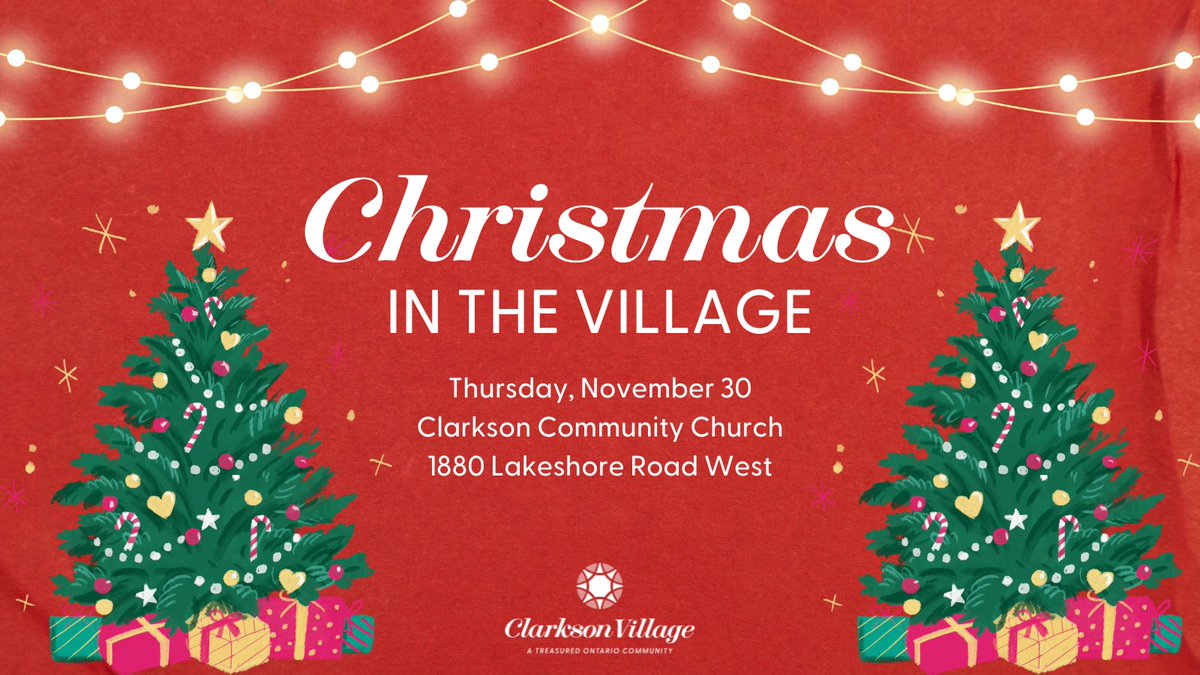 ClarksonBIA's tweet photo. Come to Clarkson Village the evening of Thursday, Nov. 30 for Christmas in the Village !

🎄A Christmas Market featuring local vendors from 5 - 8 p.m.

🎄Santa visit, live music, activities for kids, refreshments &amp; more from 6 - 7:30 p.m.

See you there!  https://t.co/dBkorBIOLQ https://t.co/B10wofnjXk