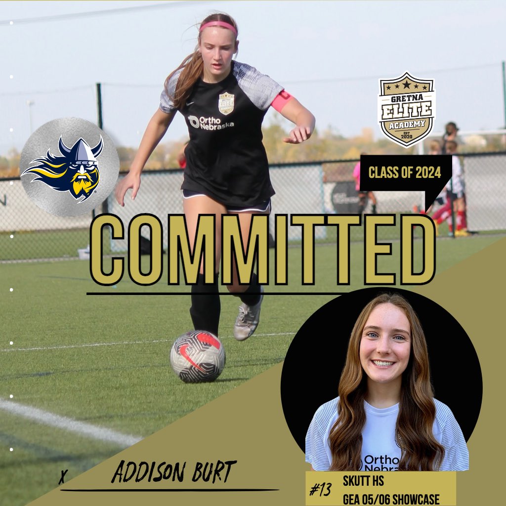 Now ➡️ Skutt HS SkyHawk

Next ➡️ Viking 

Omaha, NE 🔜 Sioux Falls, SD 

Congratulations to Addison Burt (2005/2006 Showcase) for verbally committing to Augustana University 👍

We are proud of you Addison👏

Leaders. Play. Here. 

#GEASelect #ClassOf2024
#DestinationNextLevel