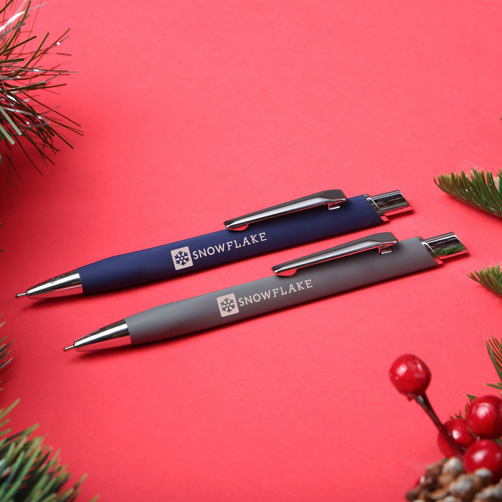 hubpen's tweet photo. Gift theTrintana Comfort.  Featuring a comfortable soft touch grip and smooth writing hybrid ink,  and three imprint areas, perfect for custom personalization.  https://t.co/dftlEzeL6L https://t.co/ZqNKYHaigk