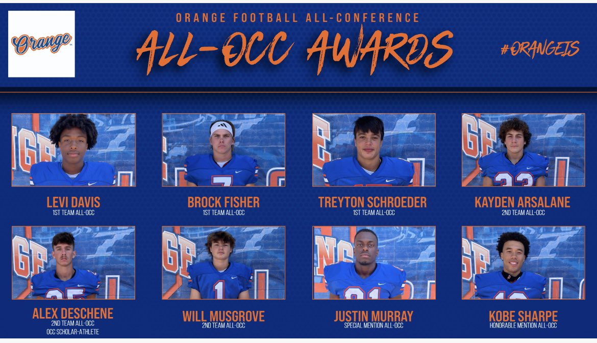 Congrats to our All-Conference award winners.  👏🏽🍊