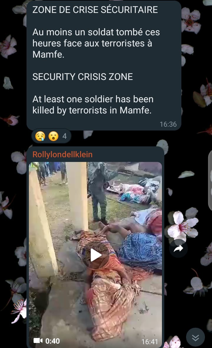 agboadonis237's tweet photo. Le gouvernement ne doit plus rester  silencieux face a des telles atrocités. ce ne sont plus des séparatistes , mais des fins terroristes qui tuent pour le plaisir.
je suis Mamfe✊.
@PR_Paul_BIYA 
@communicateur 3.0 https://t.co/JQ6P5GQMCG