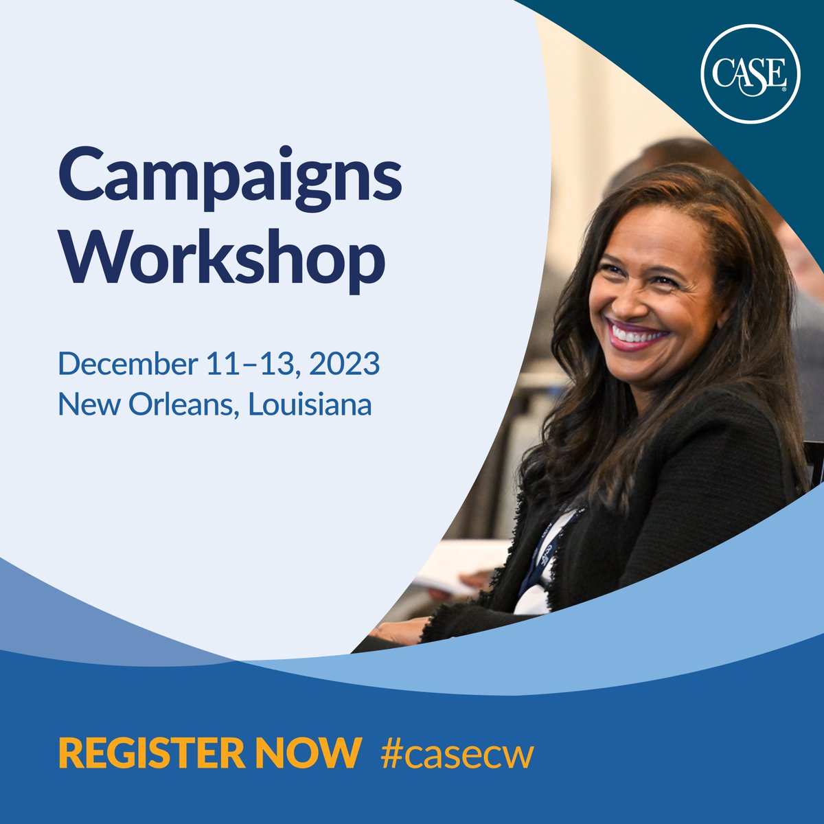 I’d like to remind you all that today is the last day for Early Bird registration for the CASE Campaigns Workshop. Early Bird registration ends at 11:59 pm ET. I hope to see you at the conference! Register now using the link:  case.org/registration-52