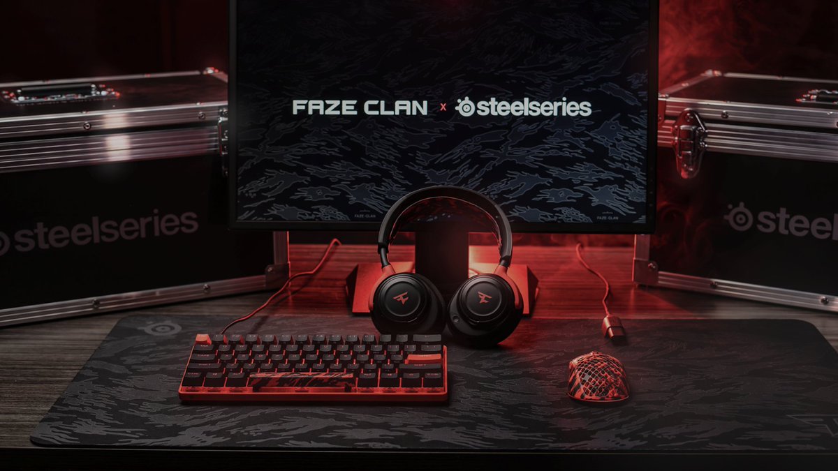 In celebration of our newest line of @SteelSeries peripherals, we're giving away a full set of our collaboration 🎧🖱️⌨️ Follow Steelseries, RT this post, and reply #FaZeUp to enter.