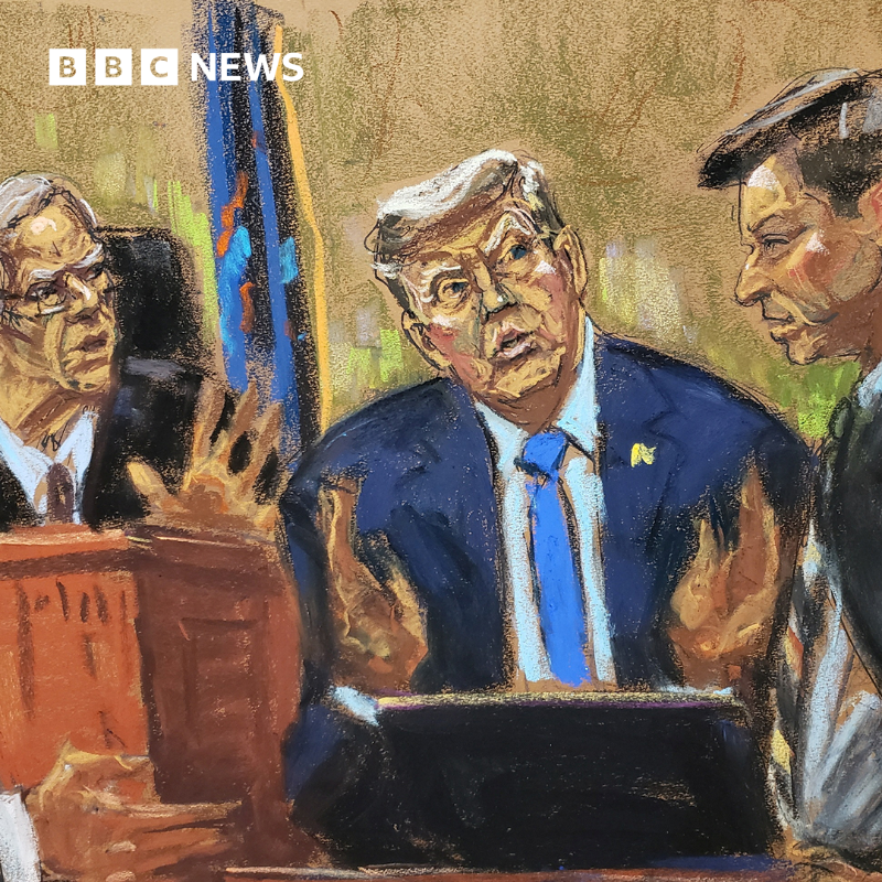 BBCWorld's tweet photo. Donald Trump has finished testifying in his civil fraud trial 
 
Recap the former US president's testimony ⬇️