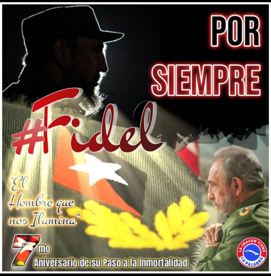 Tu nombre está escrito con tinta indeleble en el corazón ❤️ de cada cubano.
#FidelporSiempre