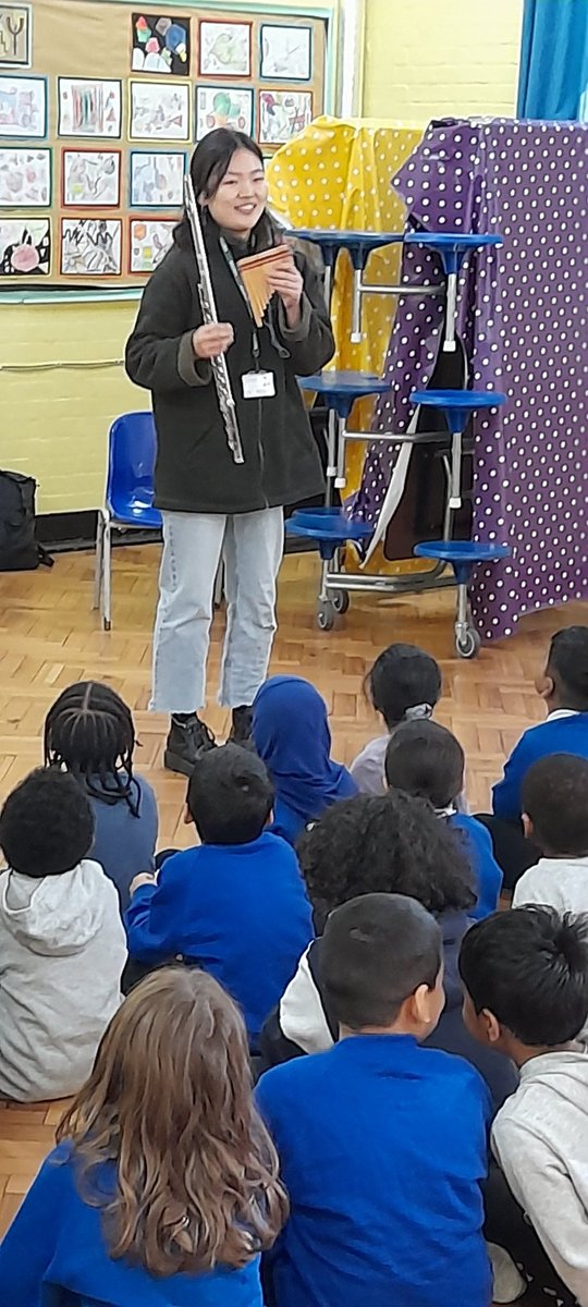 WillGreenMusic's tweet photo. Two musical assemblies this morning featuring students from @RoyalAcadMusic The children listened intently to the flute and the piano. Beautiful music. Thank you @mrjulianwest for helping to make this happen. About 400 children experienced high quality live music today. https://t.co/9zmOXU96TK