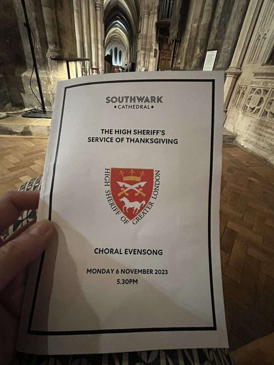 @SouthwarkMayor joined civic heads, leaders of the community & members of the legal profession this evening at The High Sheriff’s Service of Thanksgiving