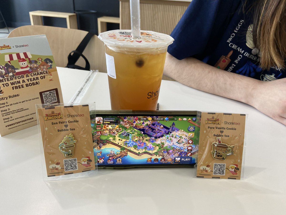 cupidchord's tweet photo. @CRKingdomEN event at ShareTea !! Got my besties as pins 🤍🤍 #ShareTogether https://t.co/mDFnIasjwl