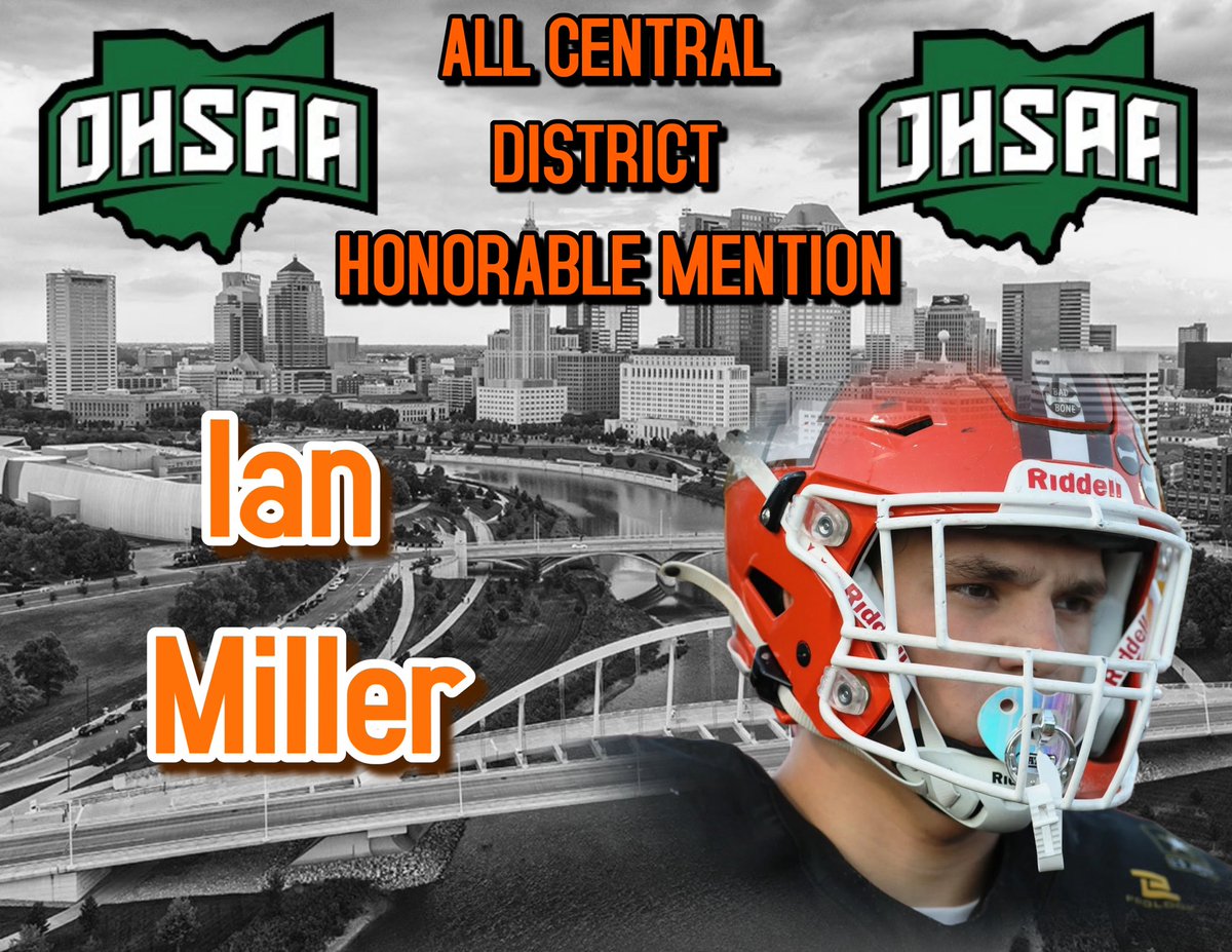 HEATHHSFOOTBALL's tweet photo. Congratulations to our Honorable Mention All Central District offensive players; Reece Shriner, Ian Miller, and JJ Holloway! #itsagreatdaytobeabulldog #FOURward https://t.co/BAkifCtJex