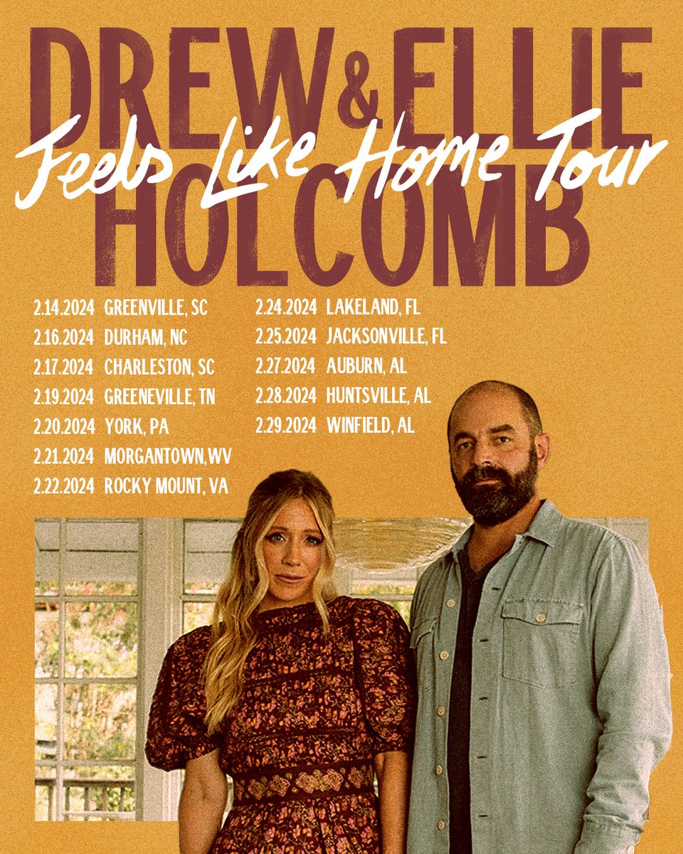 shutter16's tweet image. T-minus 0 days for all the Christmas show announcements to start!  This one is a two-for-one. We get a full tour and an xmas shows - tune in with the talented @drewholcomb  and the Neighbors and @ellieholcomb . 
shutter16.com/drew-ellie-hol…
#tourannouncements #drewholcomb #shutter16