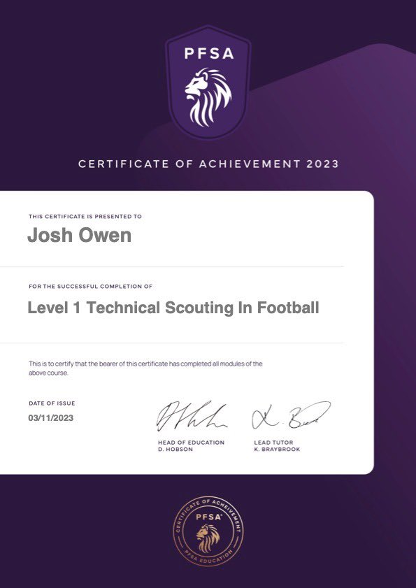 Buzzing to complete another one ☑️ <a href="/ThePFSA/">The PFSA - Football Scouting Experts</a> Technical Scouting in Football ⚽️