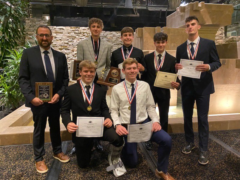 ELCOAthletics's tweet photo. Congratulations to our Raider Boys Soccer LL Section III All-Stars!  1st Team - Camden Marquette, Kody Boyer, Logan Kless, Dallas George &amp; Luke Macchione. Kyle McDonnell was named the Academic All-Star and congrats to coach Jamie Cascarino named Section III Coach of the Year! ⚽️ https://t.co/1Oe3qSqsra