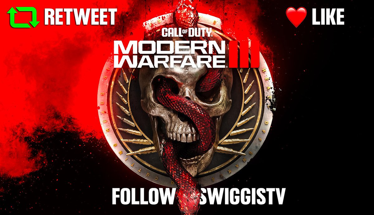 swiggistv's tweet photo. 🚨 CALL OF DUTY MW3 GIVEAWAY 🚨

✅ Like + Retweet This Post
✅ Follow @swiggistv
✅ Tag your squad on #MW3
 
Winner will be chose on 11/10! 🔥

EXTRA WAYS TO ENTER IN REPLIES BELOW 👇🏽

Good luck 💪🏽 https://t.co/rpRwYWdctI