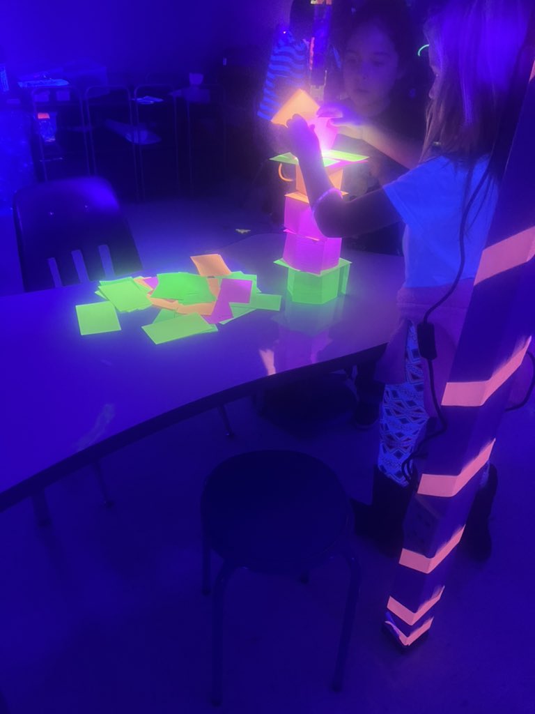 Dchap431's tweet photo. Neon Day was late but a success!! Acute angles, obtuse angles, mazes, transformations!! https://t.co/Q0YmdspV69