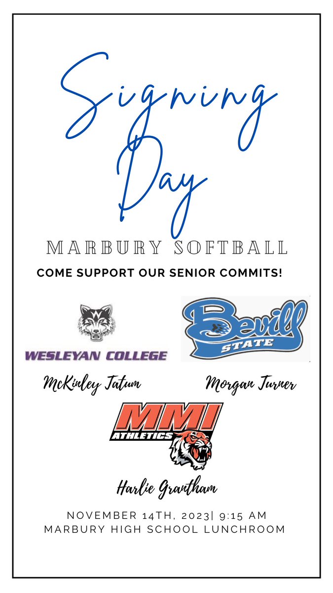 mckinleytatum1's tweet photo. Come out and support! @MarburySoftball @HarlieGrantham @_morganturner__ https://t.co/8IuaHeApdh