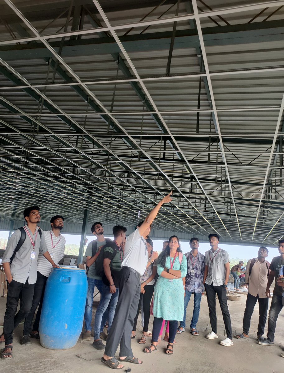 ProfSRK's tweet photo. Had been to the Steel Roof Construction project site with my Final Year BTech Civil Engineering Students. I believe in explaining Design Subjects at the Project Site than sitting inside the Classroom
#SteelRoof #Truss #DesignOfSteelStructures #DSS #DDSS #CivilEngineering #ProfSRK https://t.co/uPU9wiGLtK