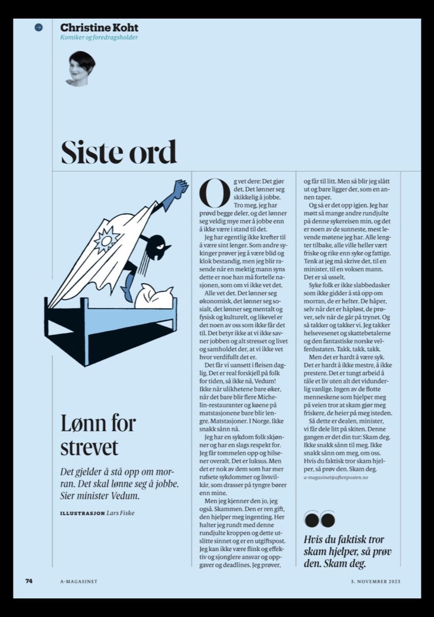 Ascii•McEntosch (@midtimellom_mye) on Twitter photo Det er å håpe på at Vedum, <a href="/jonasgahrstore/">Jonas Gahr Støre</a> og Brenna leser denne.
Den var rett og slett spot on. Det er å håpe på at Vedum, <a href="/jonasgahrstore/">Jonas Gahr Støre</a> og Brenna leser denne.
Den var rett og slett spot on.