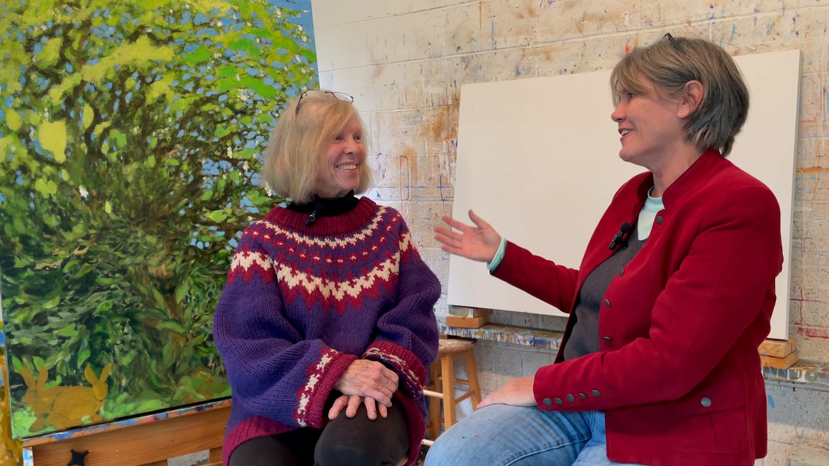 RtvLondon's tweet photo. In this week's episode of #ThePaintBox, Jane visits the studio of local artist Catherine Morrisey who is inspired by the beauty of the trees, woods, and river outside her back door.
Tune in tonight at 5:30pm on #Rogerstv channel 13 or stream it at https://t.co/q2KeYboexs
#ldnont https://t.co/MQ0T19VxUV