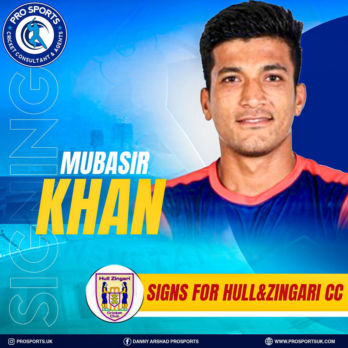 HullZingariCC's tweet image. 🎉🎉 Mubasir Is Here 🎉🎉

Hull Zingari are delighted to announce our overseas signing Mubasir Khan for the 2024 season!

The club would also like to take this opportunity to thank Danny Arshad ProSports who helped us in getting the deal done smoothly!

#hzcc 🟣⚪️🇵🇰🦅