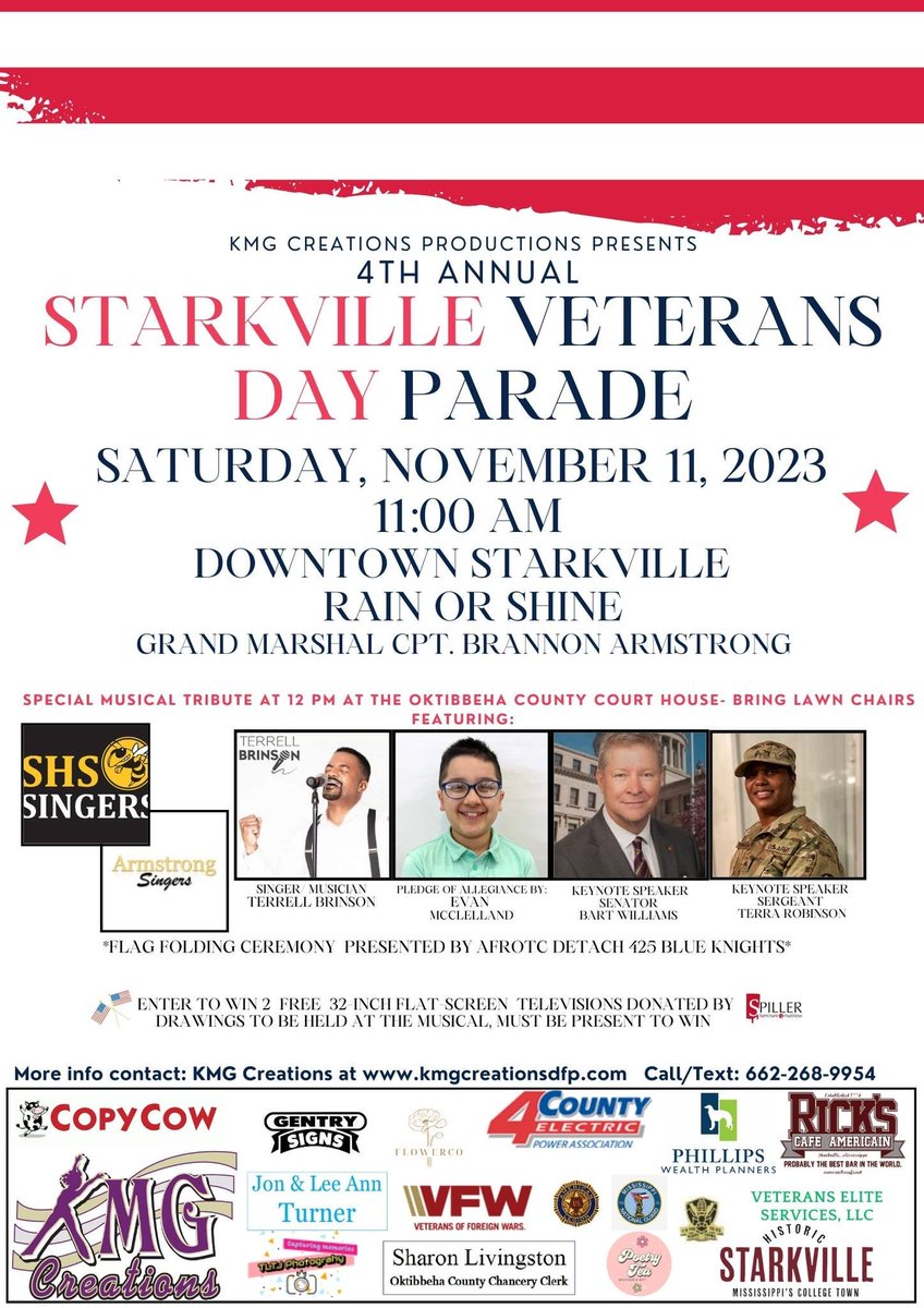 lynn_spruill's tweet photo. This Saturday will be a day of remembrance and appreciation for our Veterans. Please join us downtown for the parade. https://t.co/TBvGDrDP8C