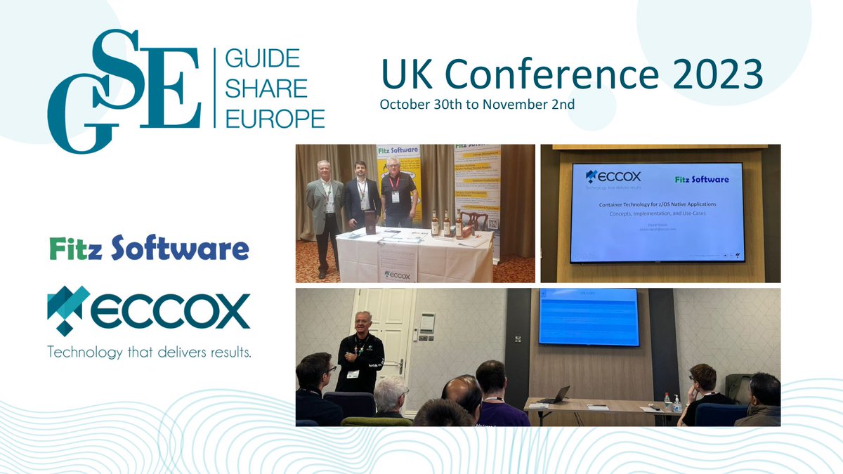 EccoxTechnology's tweet photo. Face-to-Face with Industry Leaders 🤝
We had an exciting time at the GSE-UK event, connecting with industry leaders and showcasing our solutions. The event resulted in fruitful partnerships and a brimming calendar of appointments. #FitzSoftware #GSE #Mainframe #zOS #IT #Eccox https://t.co/w2CE0ysufJ