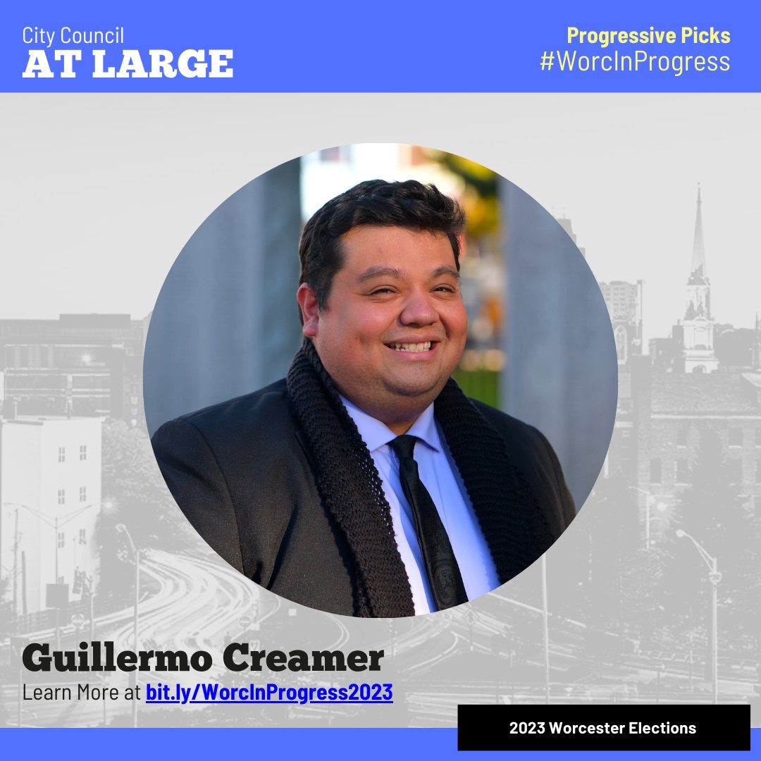 WorcInProgress's tweet photo. 🔑 Want to make a difference where you live? Local politics offers real agency. Vote @guillermocjr for City Council At Large. #BeTheChange #WorcPoli https://t.co/g41IIJ5K50