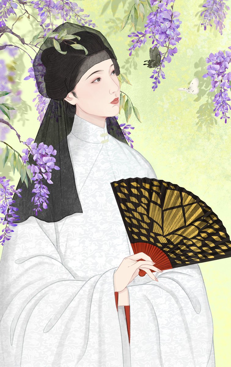 泥金扇子 #汉服 #hanfu #漢服 #漢民族