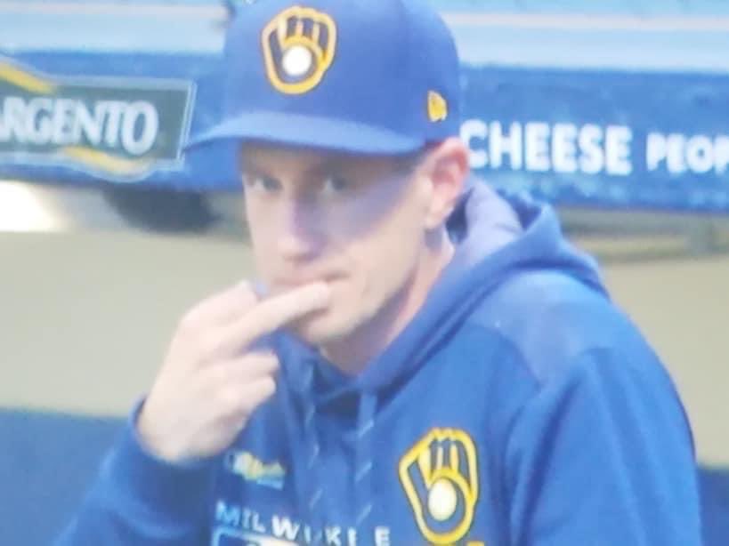 BrewersRaptor's tweet photo. Craig Counsell to Brewers fans today https://t.co/zhTiuNalxc