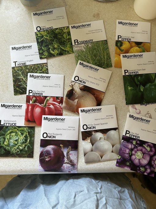 I got my seeds! My garden wont be huge and it will be very basic but is a start! 🤗 https://t.co/pqxa