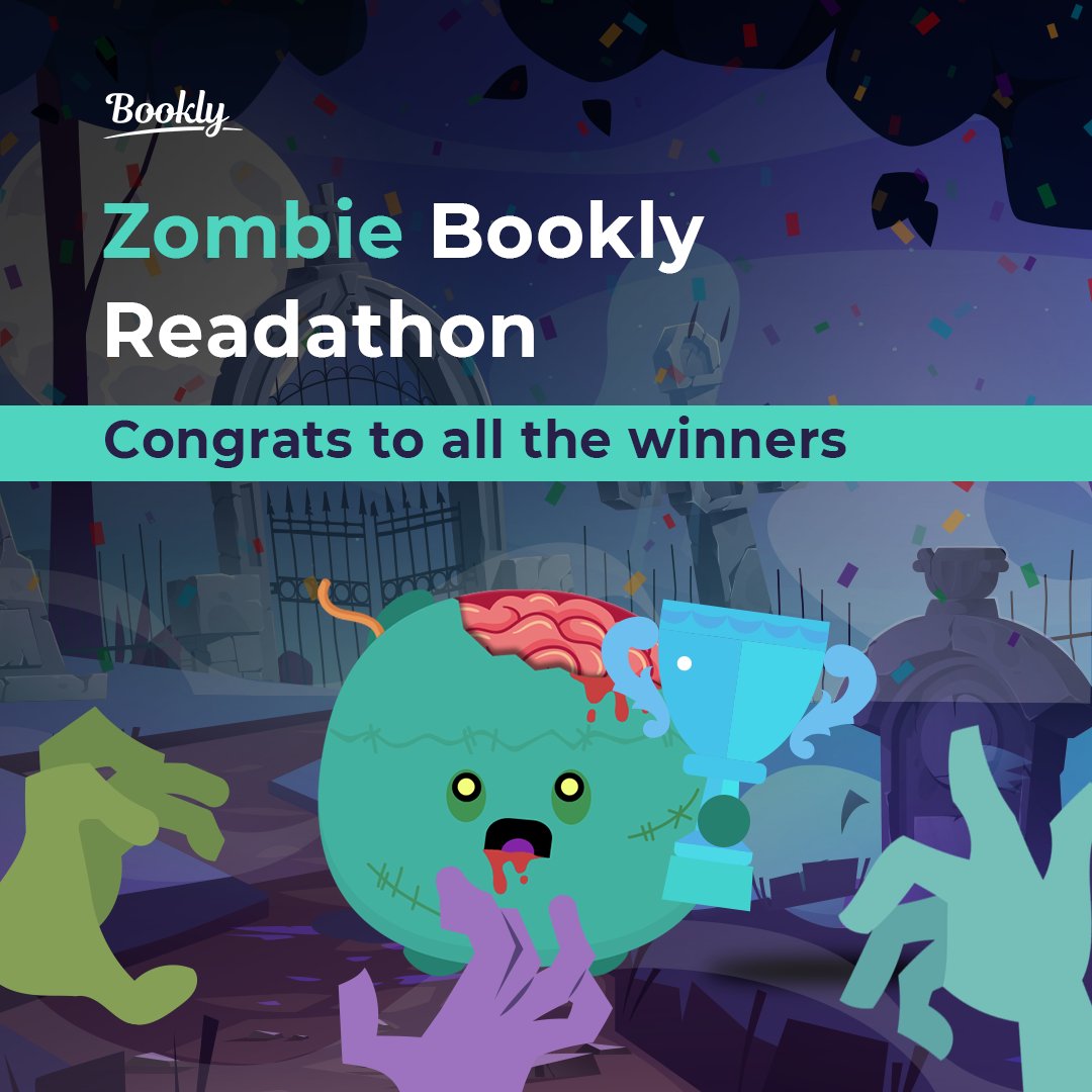 getbookly's tweet photo. ππ§ Congrats to our Zombie #BooklyReadathon winners, Jennifer, Adele, Christa, and Nicole.
And a big shout-out to all of you who have participated in this #readathon. You all deserve a round of applause π https://t.co/hjbMlNNhca