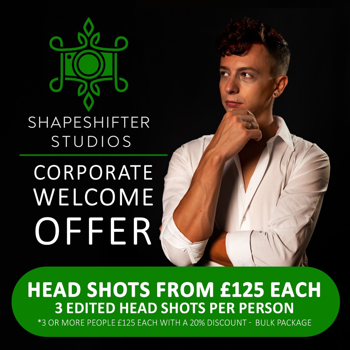 Check out our special corporate headshot offer, where you can present a polished and professional image to your clients and partners.

#CorporateHeadshots #BusinessPhotography #ProfessionalPortraits #WarringtonBusinesses #TeamPhotoshoot #CorporatePhotography #shapeshifterstudios